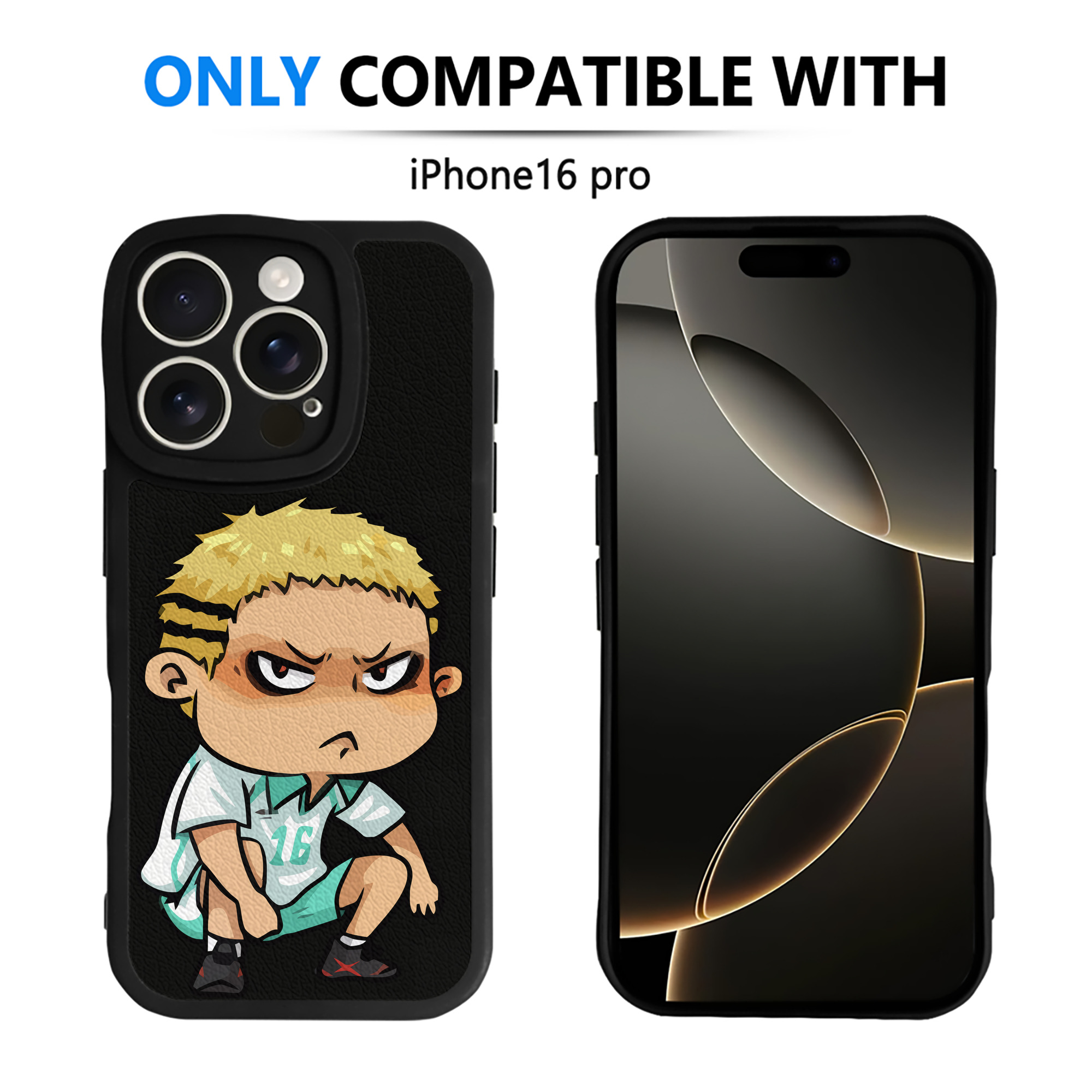 （画像用） ハイキュー!! Haikyu!! 【iPhone 16シリーズ対応】シリコンスマホケース（レザー調） 材質：シリコン